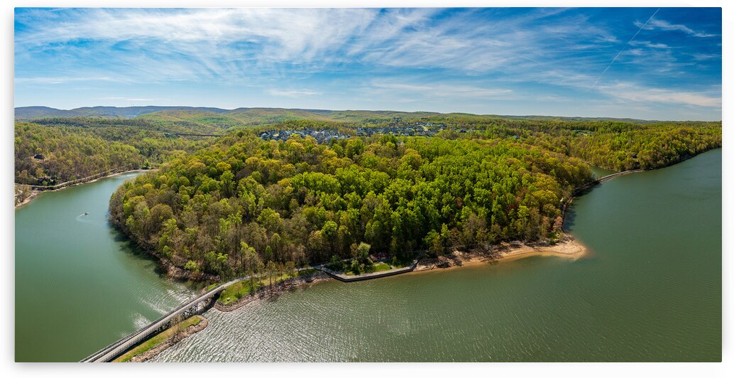 Aerial view of Cheat Lake and the Bluffs near Morgantown by Steve Heap