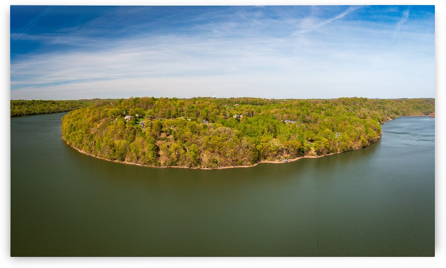 Aerial view of Cheat Lake and the Woodlands near Morgantown by Steve Heap