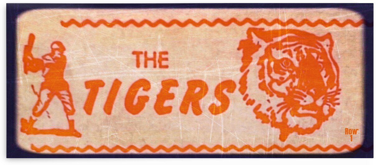 the tigers detroit baseball viewfinder art by Row One Brand