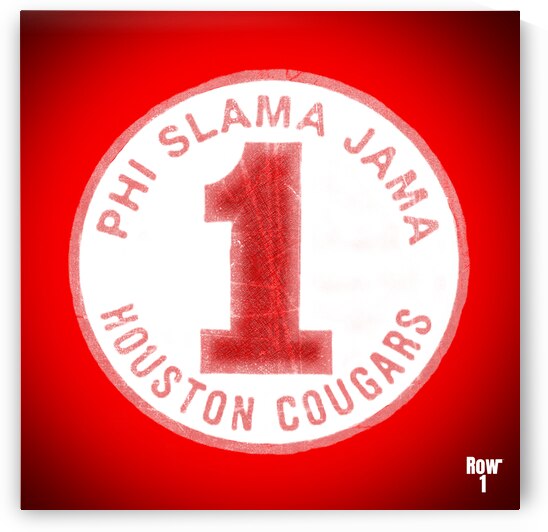 1980s Houston Cougars Phi Slama Jama Art by Row One Brand