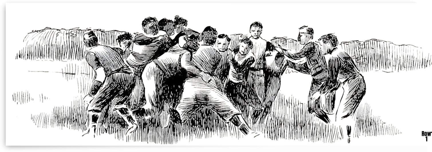 Late 1800s Football Art by Row One Brand
