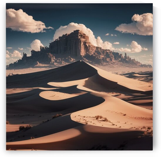 Breathtaking view of a desert landscape with towe by Digital art