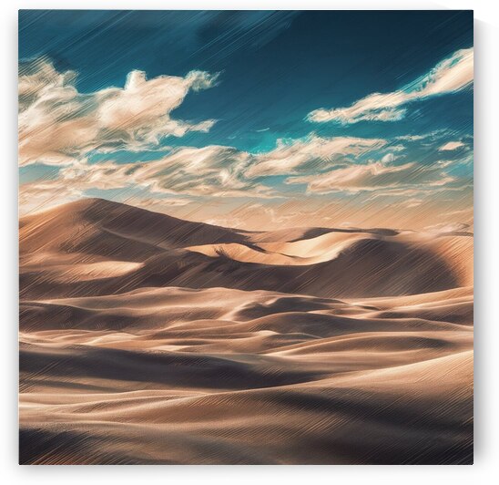 A mesmerizing digital art piece capturing the ess Breathtaking view of a desert landscape by Digital art