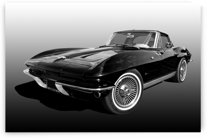 Stingray 1963 Split Window in Black and White by Gill Billington