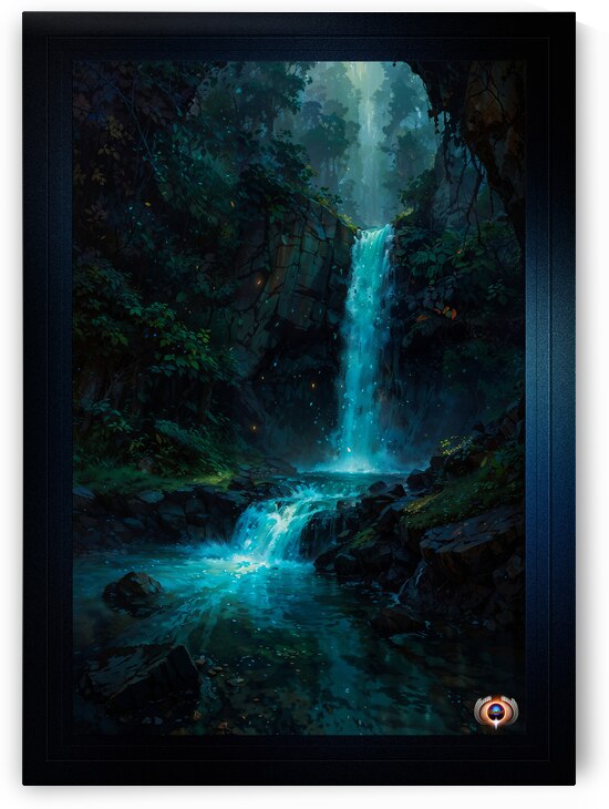 The Waterfall Of The Mesian Forest Captivating AI Concept Art by Xzendor7 by xzendor7