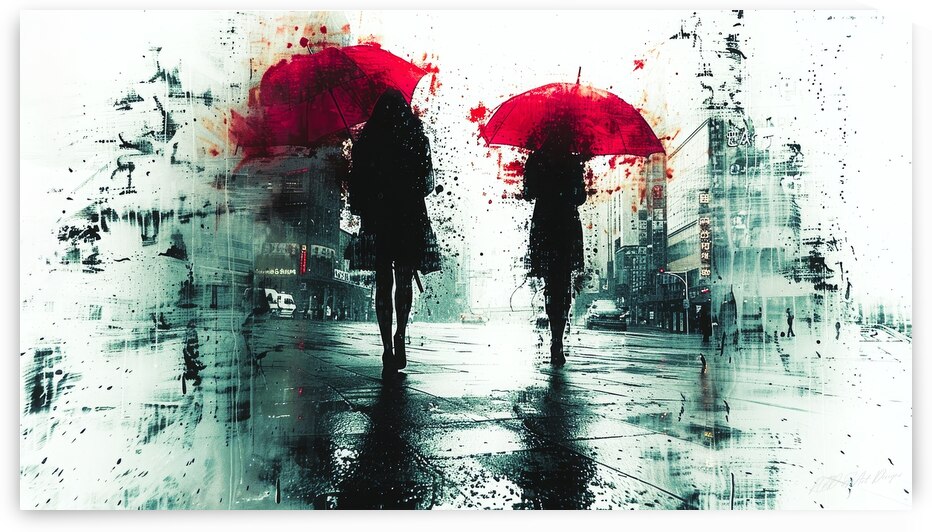 Rainy Day Mondays - Women In The Rain by SykArt Designs