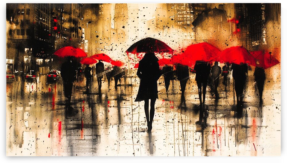 Rainy Day In New York - In The Rain by SykArt Designs