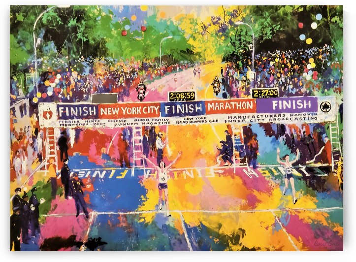 leroy neiman new york city marathon art by Row One Brand