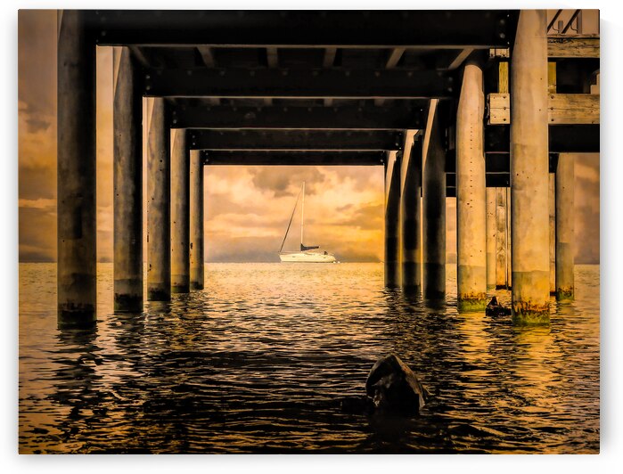 Lake Tahoe Under the Dock Sailboat by Norma Brandsberg Photography