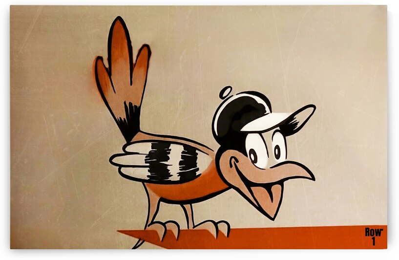 jim hartzell vintage baltimore oriole art by Row One Brand