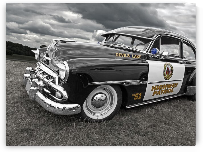 Devils Lake Highway Patrol - 51 Chevy by Gill Billington