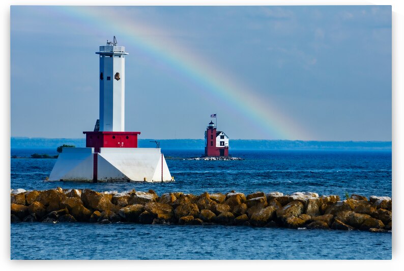 Round Island Passge Lighthouse by Geoffrey Prior
