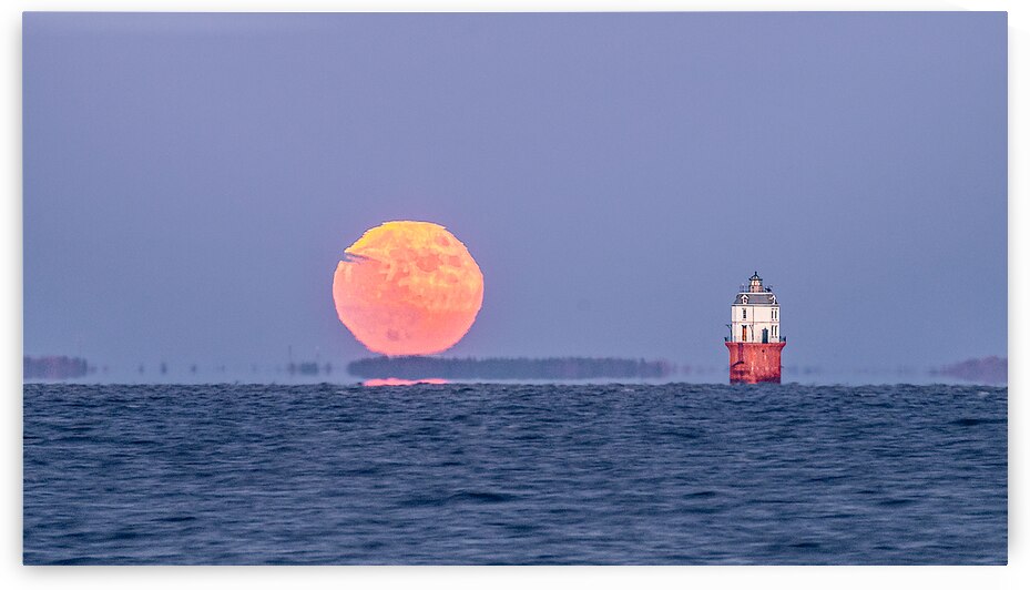 Sandy Point Moonrise by Geoffrey Prior