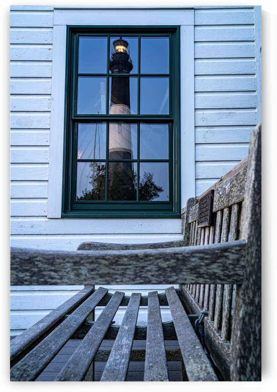 Reflection of Fire Island Lighthouse by Geoffrey Prior