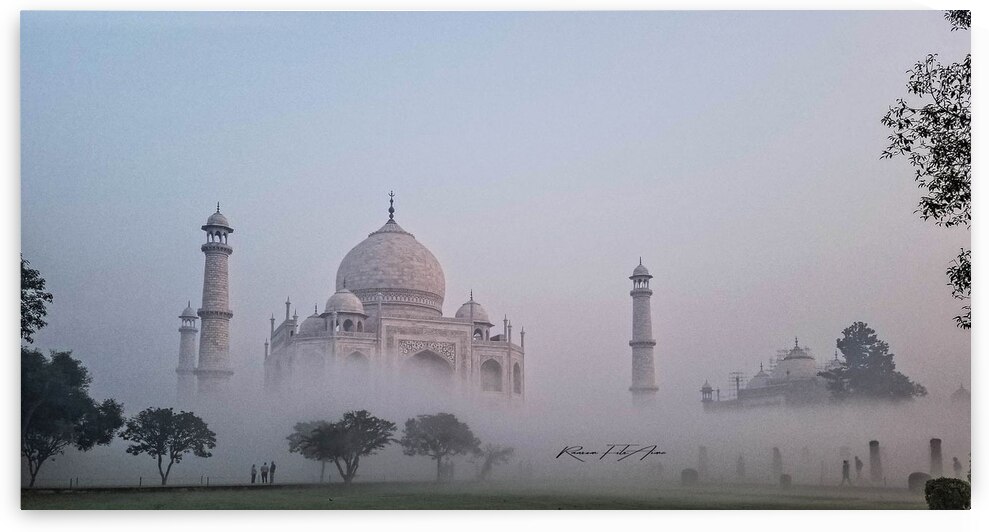 Taj mahal in the fog  by DomaraArtscape