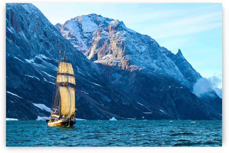 Sailing Boat In Scoresbysund Greenland by One Simple Gallery