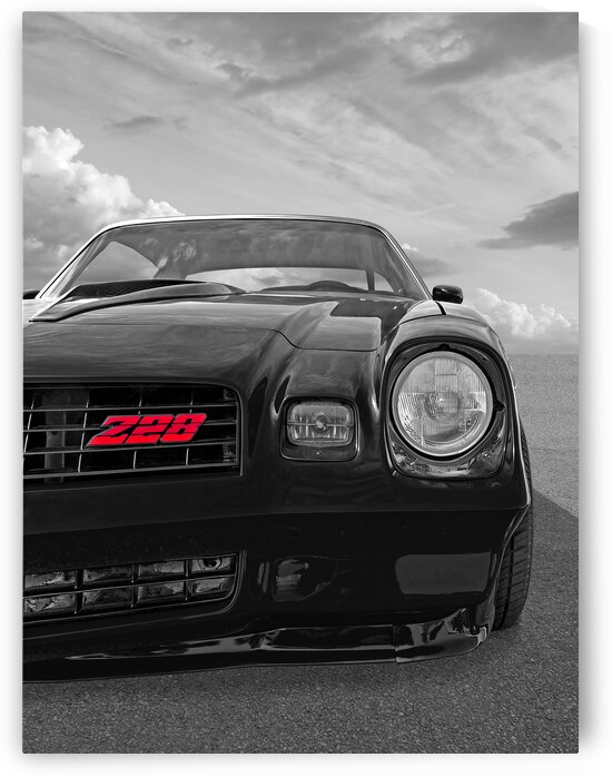 1978 Camaro Z28 Black and White by Gill Billington