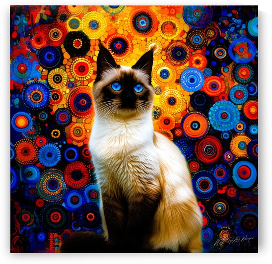 Kitty Daisy - Siamese Cat by SykArt Designs