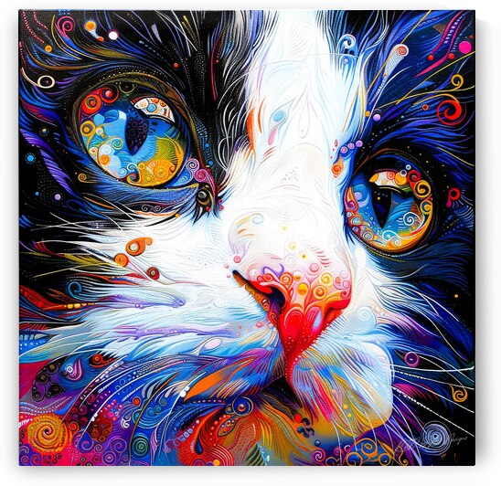 Kitty Kat - Cat Face by SykArt Designs