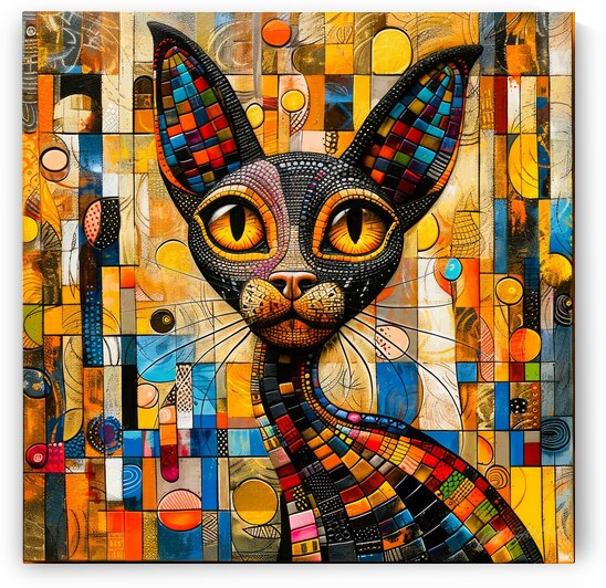 Kitty Hawk - Cat Eyes Mosaic by SykArt Designs