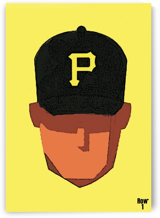 1969 Pittsburgh Pirates Minimalist Art  by Row One Brand