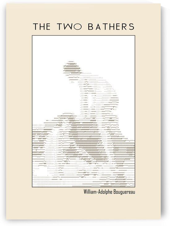 The two bathers - William-Adolphe Bouguereau 1884 – ascii art by Doa Project