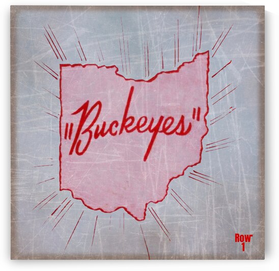 1950s Ohio State Buckeyes Remix Art by Row One Brand