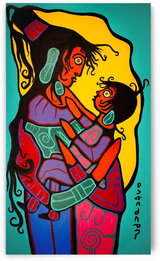   In Honour of Mother  -  archival museum print by Official Morrisseau