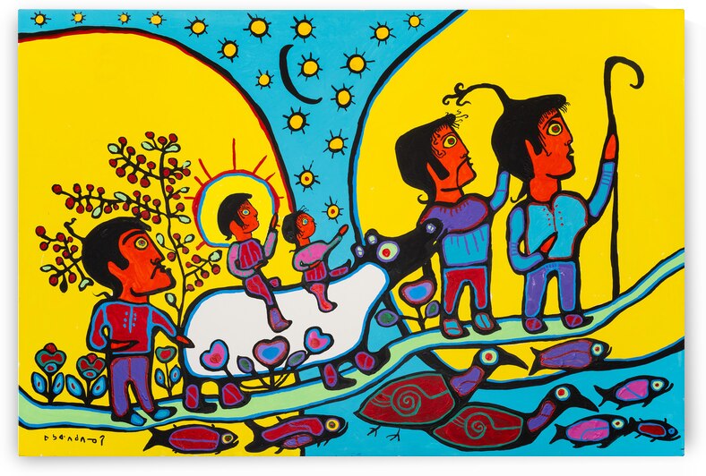 Family on the Astral Plane of Enlightenment -  archival museum print  by Official Morrisseau