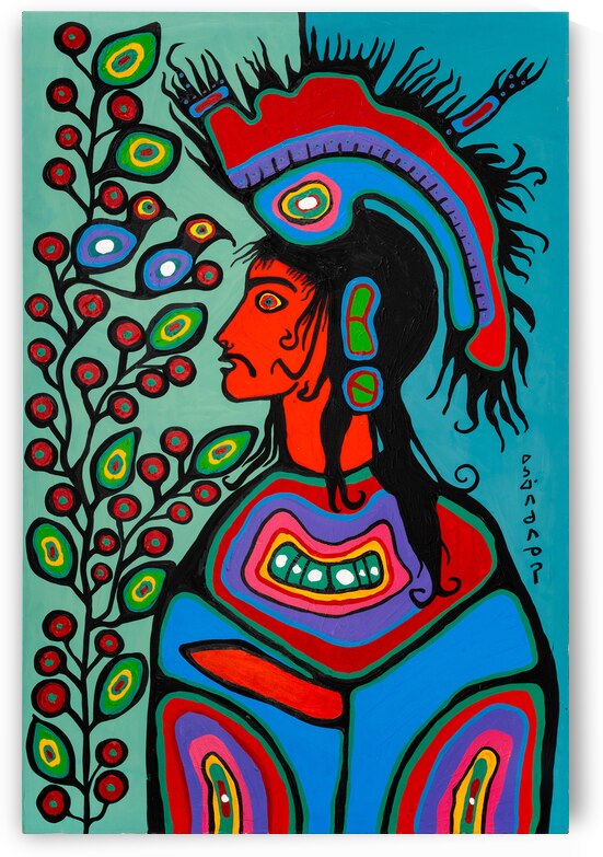  Father Shaman with Tree of Life  -  archival museum print by Official Morrisseau