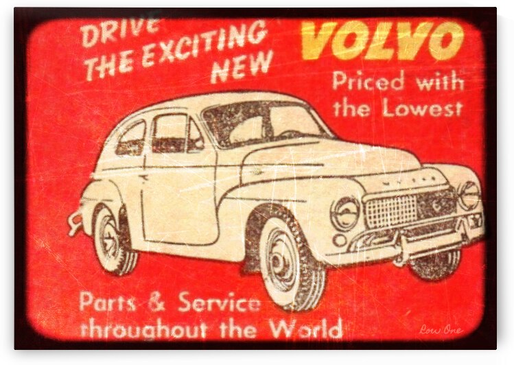 Vintage Volvo Car Ad Viewfinder by Row One Brand
