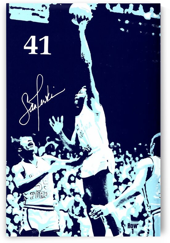 1980s North Carolina Basketball Art Perkins by Row One Brand
