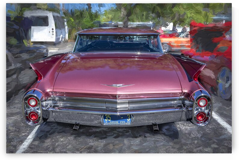 1960 Pink Cadillac Flattop Series 62 X 3 by Rich Franco