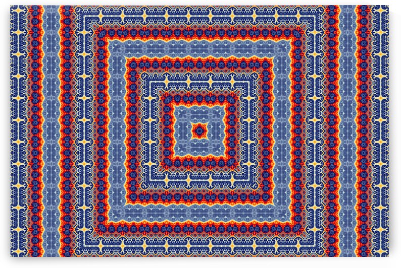 Blue fractal maze 1 by Cofiant Images