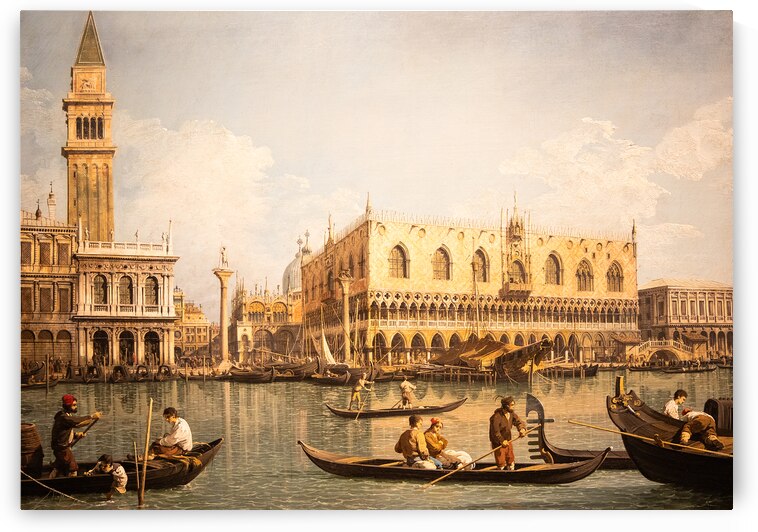 Brera antique painting museum. View of Venice by painter Canale by Paolo Modena