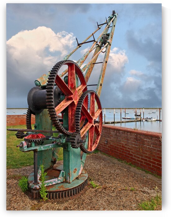 Rusty Boat Winch Burnham on Crouch Harbour by Gill Billington