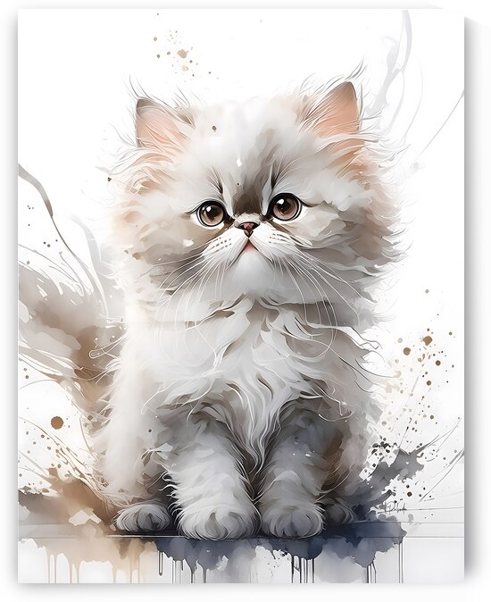 Seal Point Persian Kitten by Pabodie Art