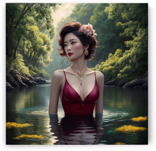 Woman In A River by GHARBI TECH