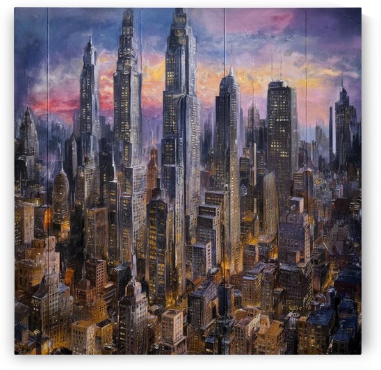 the mural depicts a bustling cityscape teeming wi by Ahmad 80