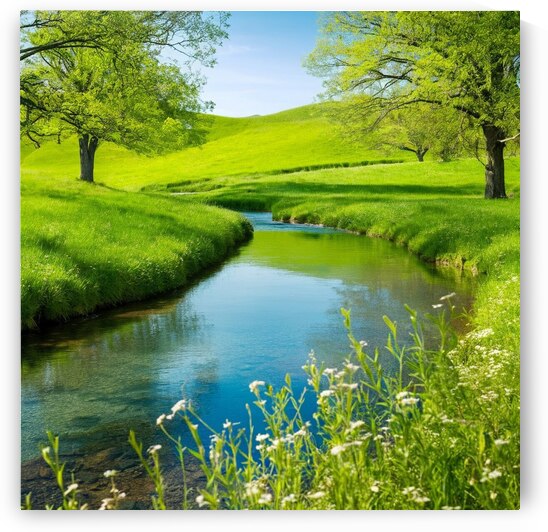a serene and picturesque nature scene featuring a by 9 A8do 6