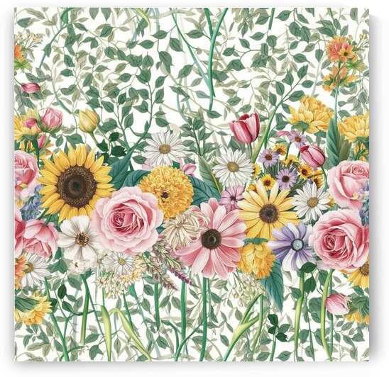 a vibrant and intricate floral image featuring an by Hidden codes