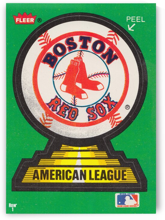 1988 Boston Red Sox Fleer Decal Art by Row One Brand