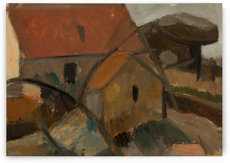 Small House with Red Roof by Row One Brand