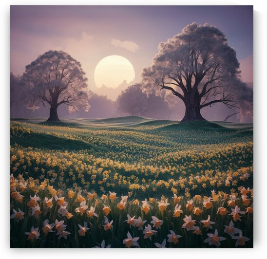 a mesmerizing 3d render of a serene landscape sho by 11