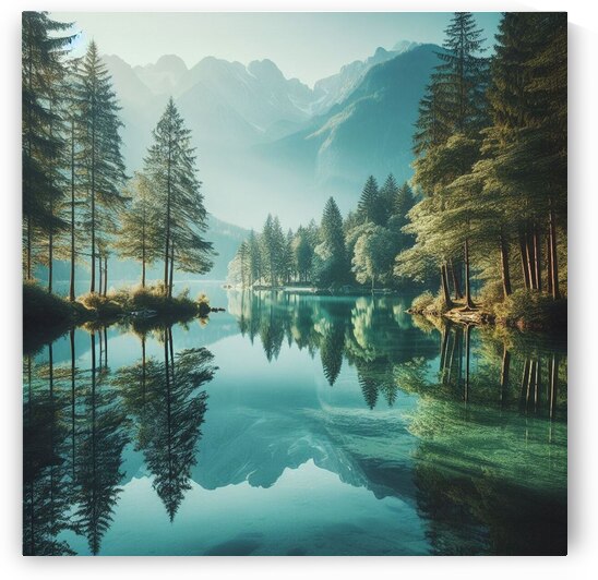 Serene Reflections on a Mountain Lake by dratef