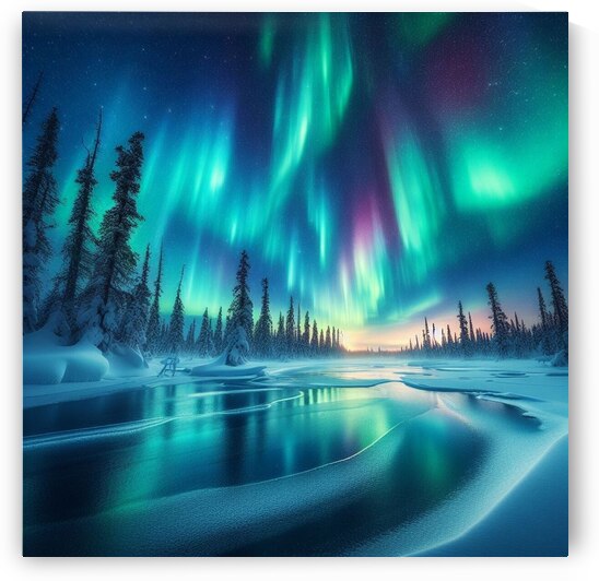 Northern Lights in Winter Wonderland by dratef