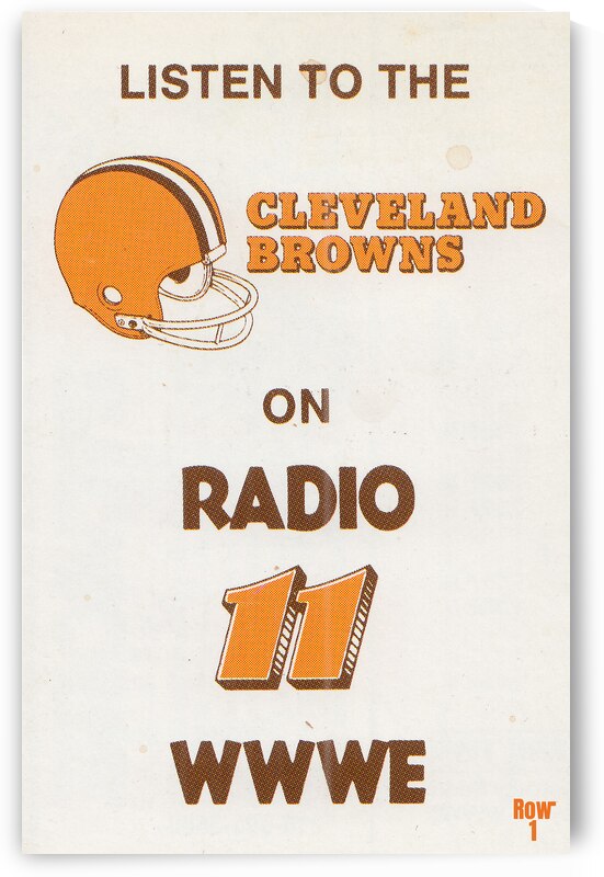 2024 Black Friday Sports Gifts | 1985 Browns Radio Ad Art by Row One Brand