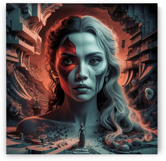 a detailed and artistic portrayal of a woman s face by omar hassan