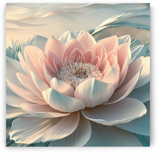 a stunning 3d rendering of a serene and peaceful flower by 9 A8do 6