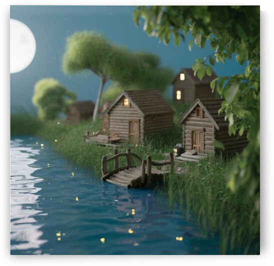 a stunning 3d rendered scene of a serene peaceful by 9 A8do 6